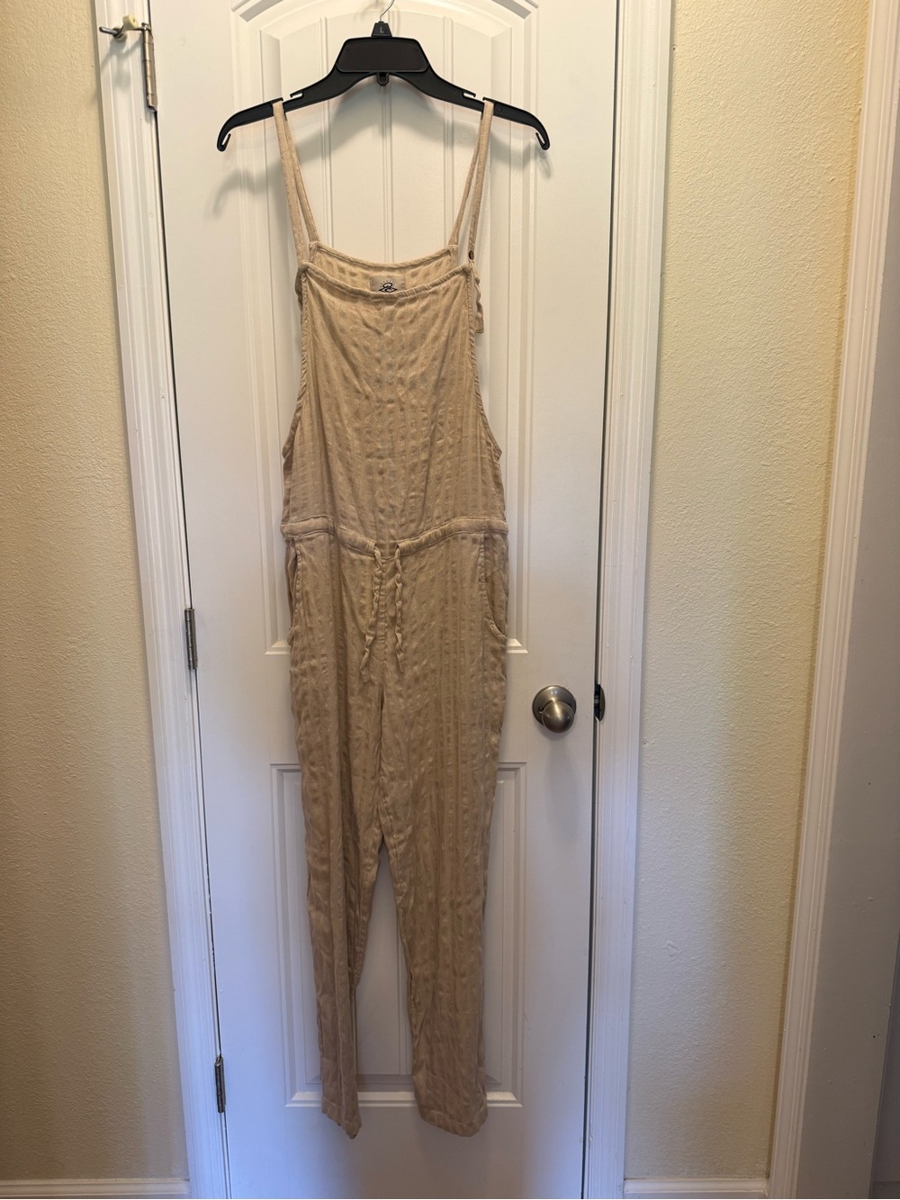Rip Curl Beige Spaghetti-Strap Jumpsuit